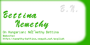 bettina nemethy business card